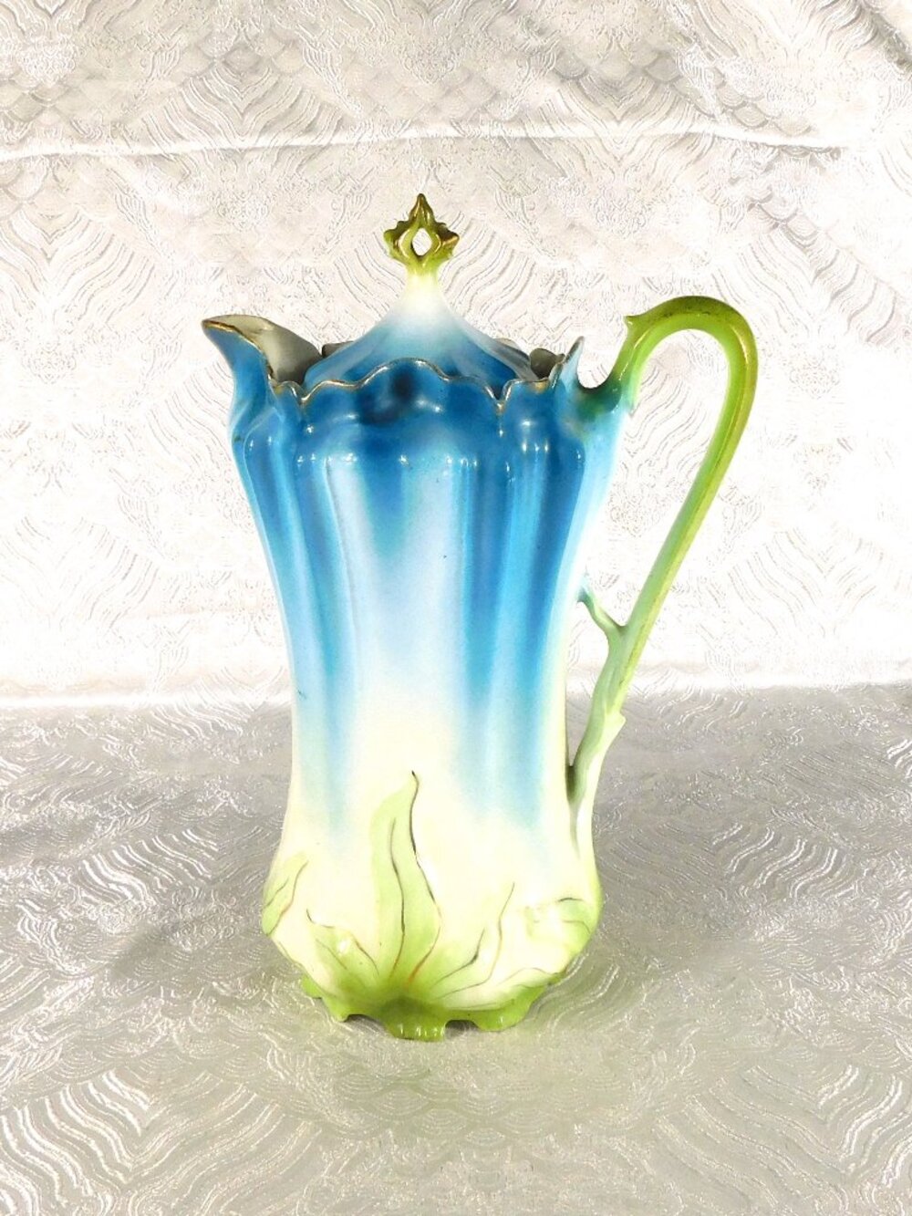 Teal and Light Green Shaped Chocolate Pot # 27820